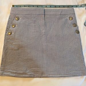 J.Crew nautical pinstripe skirt